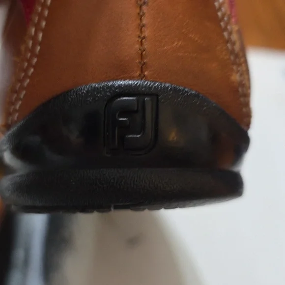 Foot Joy Men's Brown Faux? Leather Loafers Bridle Bit Accent Sz 9 GUC - Picture 8 of 14